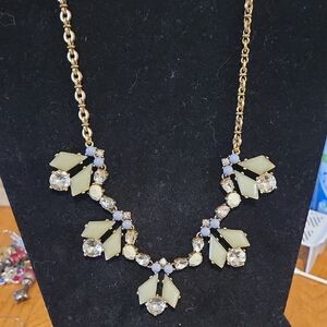 J. Crew Gold and Cream Statement Necklace